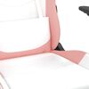 vidaXL Chaise de jeu de massage avec repose-pied Blanc rose Similicuir