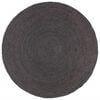 vidaXL Tapis fait &agrave; la main Jute Rond 210 cm Gris fonc&eacute;