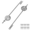 vidaXL Charni&egrave;re de support de couvercle 2 pcs Argent&eacute; Fer