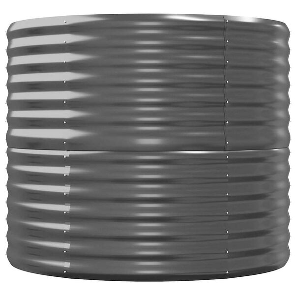 vidaXL Lit sur&eacute;lev&eacute; de jardin Acier galvanis&eacute; Anthracite