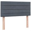 vidaXL Sommier &agrave; lattes de lit et matelas gris fonc&eacute; 90x210 cm velours