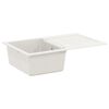vidaXL &Eacute;vier Blanc 780 x 500 mm 80% Quartz et 20% R&eacute;sine
