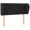 vidaXL T&ecirc;te de lit avec oreilles Noir 93x23x78/88 cm Velours