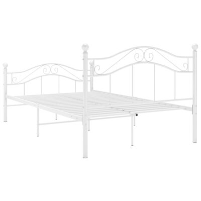 vidaXL Cadre de lit sans matelas blanc métal 120x200 cm