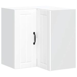 vidaXL Armoire d'angle murale de cuisine Lucca blanc bois d'ing&eacute;nierie