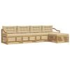 vidaXL Ensemble de canap&eacute;s d'ext&eacute;rieur 5 pcs Blanc et Beige Polyester