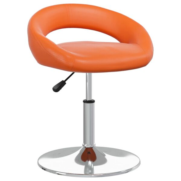 vidaXL Chaises &agrave; manger pivotantes lot de 2 orange similicuir