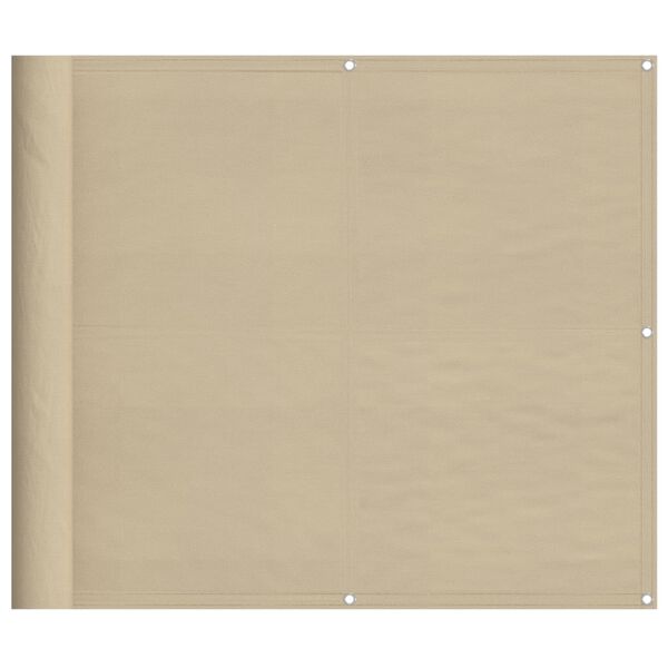 vidaXL &Eacute;cran de balcon beige 90x800 cm 100% polyester oxford