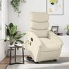 vidaXL Fauteuil inclinable de massage électrique crème similicuir