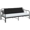 vidaXL Coussin de Dos Noir 180 x 19 x 50 cm tissu