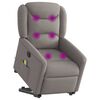 vidaXL Fauteuil inclinable de massage &eacute;lectrique Taupe Tissu
