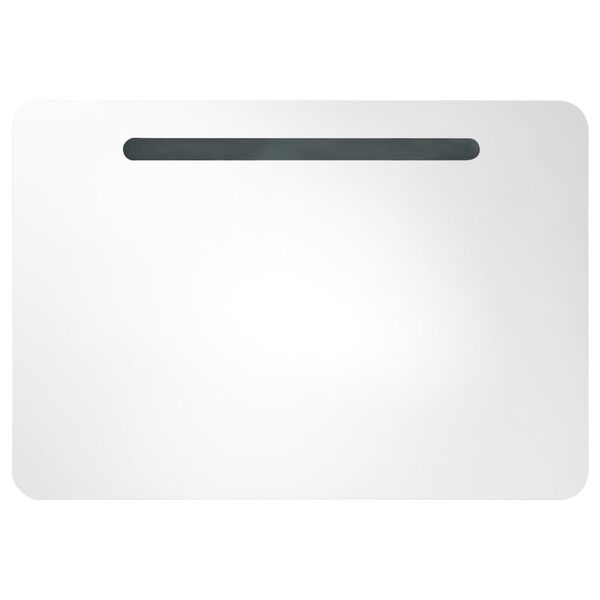 vidaXL Armoire de salle de bain &agrave; miroir LED 80x9,5x55 cm