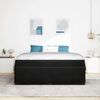 vidaXL Cadre de lit avec matelas Noir 180 x 200 cm tissu