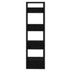 vidaXL Biblioth&egrave;que/S&eacute;parateur de pi&egrave;ce Noir 41x35x125 cm Pin massif