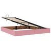vidaXL Lit avec rangement et matelas Rose 200 x 200 cm Velours