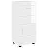 vidaXL Ensemble d'armoire de salle de bain TULUM Blanc brillant