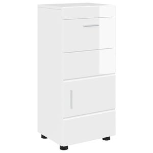 vidaXL Ensemble d'armoire de salle de bain TULUM Blanc brillant