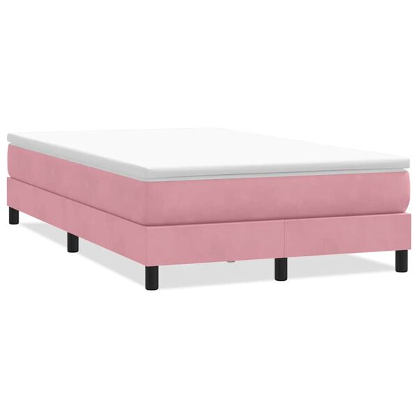 vidaXL Sommier &agrave; lattes de lit sans matelas rose 120x210 cm velours