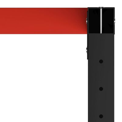 vidaXL Cadre de banc de travail Métal 120x57x79 cm Noir et rouge