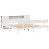 vidaXL Lit bibliothèque sans matelas blanc 180x200 cm bois pin massif