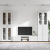 vidaXL Ensemble meuble TV avec tiroir Blanc brillant Bois d'ing&eacute;nierie