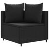 vidaXL Salon de jardin 8 pcs avec coussins noir r&eacute;sine tress&eacute;e