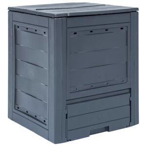 vidaXL Bac &agrave; compost de jardin Gris 60x60x73 cm 260 L