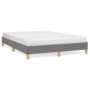 vidaXL Cadre de lit sans matelas gris fonc&eacute; 140x200 cm tissu