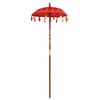 vidaXL Parasol balinais avec base Rouge 95 x 95 x 260 cm