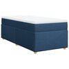 vidaXL Sommier &agrave; lattes de lit avec matelas Bleu 90x190 cm Tissu