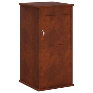 vidaXL bo&icirc;te aux lettres Rouill&eacute; 50 x 52 x 100 cm Acier patin&eacute;