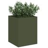 vidaXL Cache-pot de jardin Vert olive 32 x 32 x 40 cm