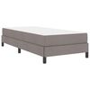 vidaXL Lit &agrave; ressorts avec matelas Taupe 100 x 200 cm tissu