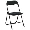 vidaXL Chaise pliante 8 pc Velours Noir 48 x 44 x 78 cm