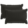 vidaXL Coussin avec oreiller HOUTEN 2 pc Noir Polyester