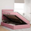 vidaXL Lit avec rangement et matelas Rose 120 x 190 cm Velours