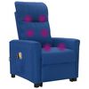 vidaXL Fauteuil de massage Bleu Tissu