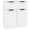 vidaXL Buffets 3 pcs Blanc Bois d'ing&eacute;nierie