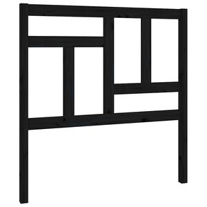 vidaXL T&ecirc;te de lit Noir 95,5x4x100 cm Bois massif de pin
