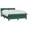 vidaXL Sommier &agrave; lattes de lit et matelas vert fonc&eacute; 140x210cm velours