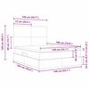 vidaXL Lit avec rangement et matelas Taupe 140 x 190 cm Polyester