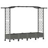 vidaXL Lit &Eacute;lev&eacute; avec Treillis et Toit Gris clair 207 x 40 x 129 cm PP
