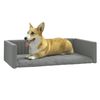 vidaXL Lit d'auto pour chien Gris clair 90x60 cm Aspect de lin