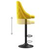 vidaXL Tabourets de bar lot de 2 jaune moutarde velours