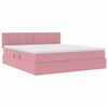 vidaXL Lit de Rangement avec matelas Rose 160 x 200 cm Velours