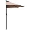 vidaXL Parasol de jardin Taupe 294 x 150 x 223 cm tissu