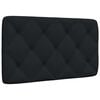 vidaXL Coussin de t&ecirc;te de lit noir 80 cm tissu