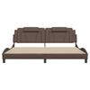 vidaXL Cadre de lit Viana avec LED sans matelas marron 200x200 cm