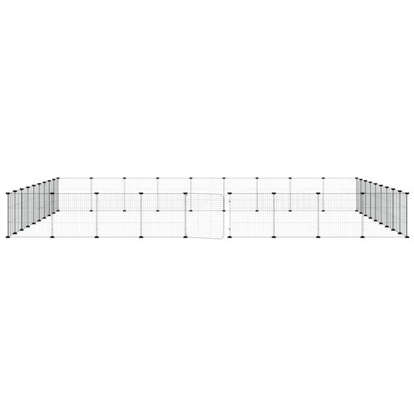 vidaXL Cage animaux de compagnie &agrave; 36 panneaux et porte Noir 35x35 cm
