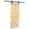 vidaXL Porte coulissante 80 x 210 cm Bois de pin massif (non trait&eacute;)